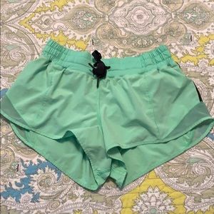 Lululemon bright green shorts